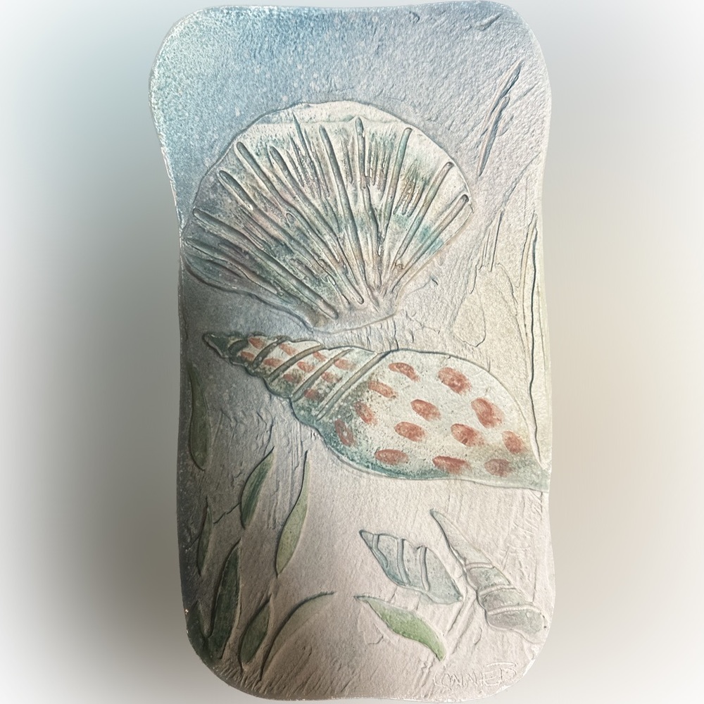 Seashell Stucco Textural Painting